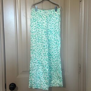 Finding Foxtale Mint Green Animal Print pants Girls size 8 NEW!